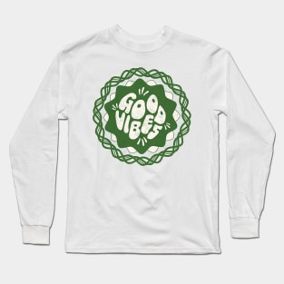 Good Vibes - Vintage Typography Design Long Sleeve T-Shirt